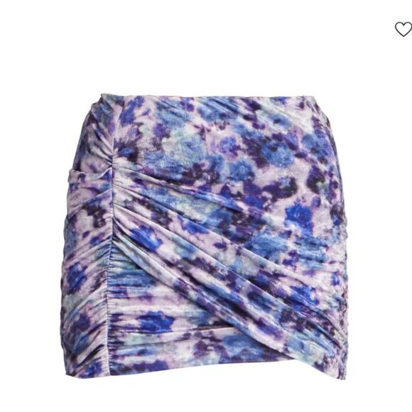 Isabel Marant Guilayo Velvet Miniskirt In Purple NWT - Picture 3 of 8